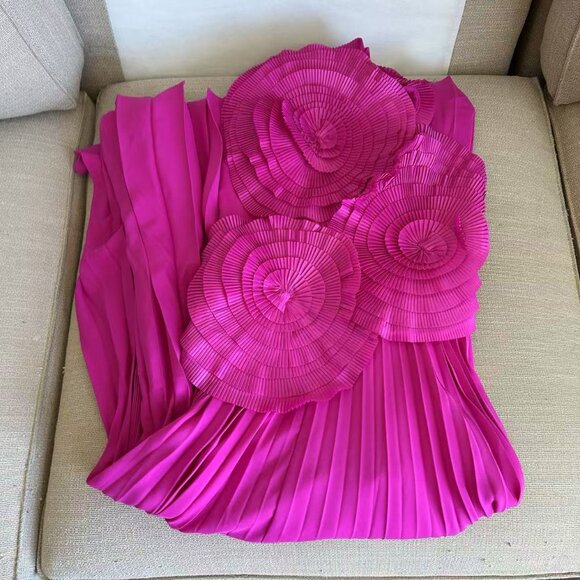 BEST Acler Trusley Maxi Dress AU6/US2 Violet Pink Cocktail Wedding Formal - Picture 4 of 9